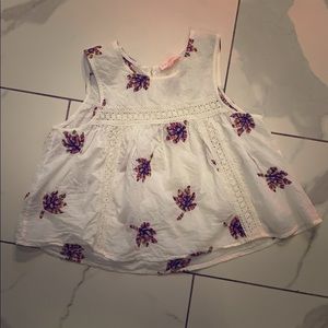 Leaf Print Cropped Tank